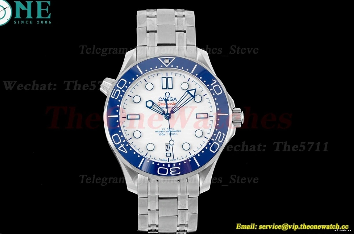 Seamaster Wht A8800 SS SS blue 300m 42mm JVSF 0112